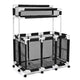 TheDisplayOutlet Heavy Duty Pool Storage Bin Mesh Basket(PVC), 217 Gal+2nd Tier Image