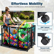 TheDisplayOutlet Pool Storage Bin Mesh Basket for Float, Raft, Noodle Image