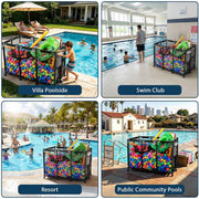 TheDisplayOutlet Pool Storage Bin Mesh Basket for Float, Raft, Noodle Image