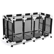 TheDisplayOutlet Heavy Duty Pool Storage Bin Mesh Basket(PVC), 274 Gal Black Image