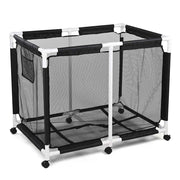 TheDisplayOutlet Heavy Duty Pool Storage Bin Mesh Basket(PVC), 214 Gal Black Image