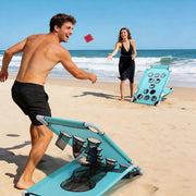 TheDisplayOutlet Pool Cornhole Toss Board (12 Holes) Throwing Yard Game Image
