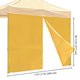 TheDisplayOutlet 1080D Sidewall w/ Zipper for Pop Up Canopy 10'Lx7'H, Mineral Yellow Image