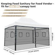TheDisplayOutlet Netting Mesh Sidewalls for 10x15 Pop Up Canopy Image