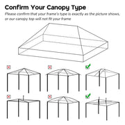 Replacement Top for 10'x20' Waterproof Pop Up Canopy