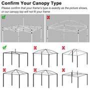 TheDisplayOutlet Clear Pop Up Tent Canopy Top Replacement Roof Image