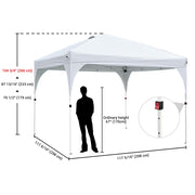 TheDisplayOutlet 10'x10' Pop Up Canopy with Vent Weight Bags Rolling Bag Image