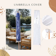 Patio Umbrella with Acrylic Fabric Tilt Wooden 9ft 8-Rib