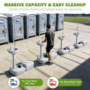 TheDisplayOutlet Foot Pump Hand Wash Station with Waste Tank 4.5gal+6.3gal Image