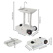 TheDisplayOutlet Foot Pump Hand Wash Station with Wheels 8 gal Image