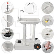 TheDisplayOutlet Foot Pump Hand Wash Station with Wheels 8 gal Image