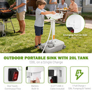 TheDisplayOutlet 5Gal Electric Portable Concession Sink for Mobile Food Vendors Image