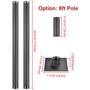 TheDisplayOutlet Poles for Shade Sails (Post, Base & D-Ring Clamp) Image