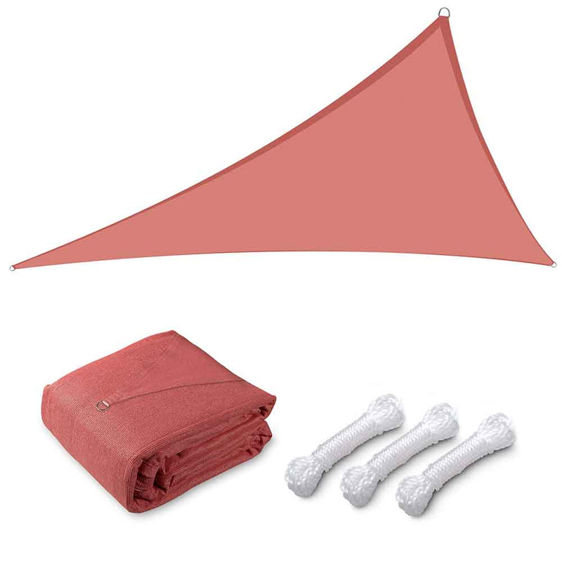 TheDisplayOutlet Triangle Sun Shade Patio Shade Sail Deck Shade 16x16x16, Dark Red Image