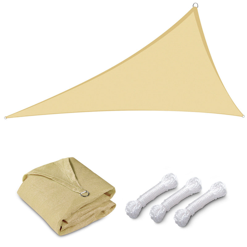 TheDisplayOutlet Triangle Sun Shade Patio Shade Sail Deck Shade 11x11x11, Desert Sand Image
