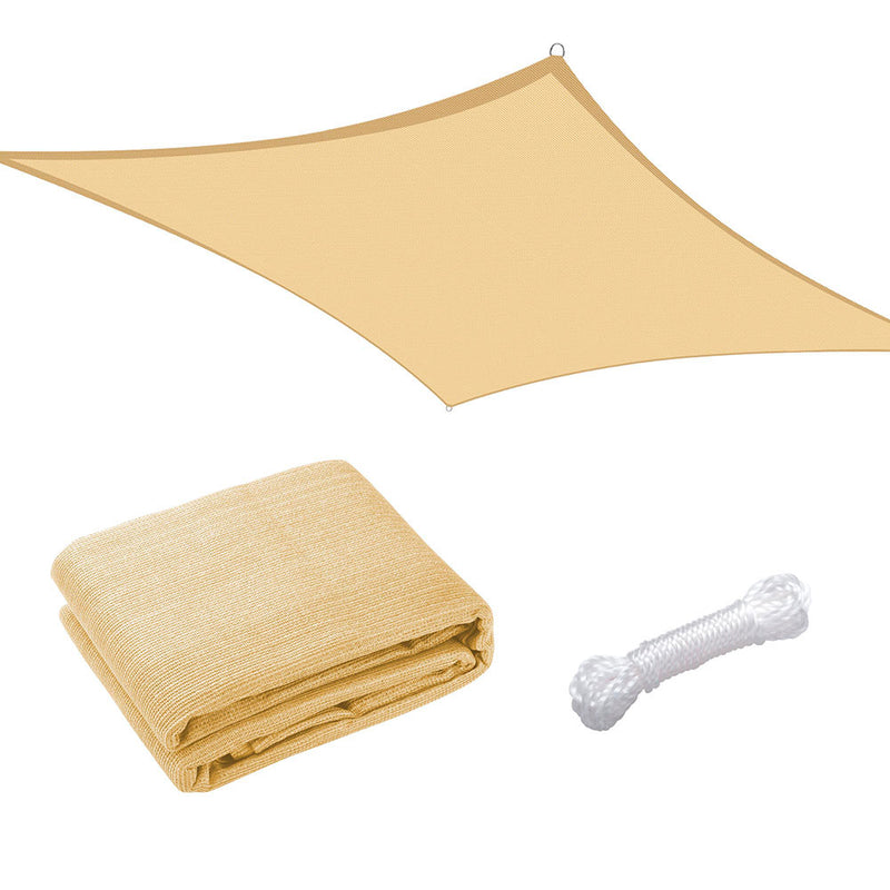 TheDisplayOutlet Rectangle Shade Sail Patio Deck Shade 13x19, Beige Image