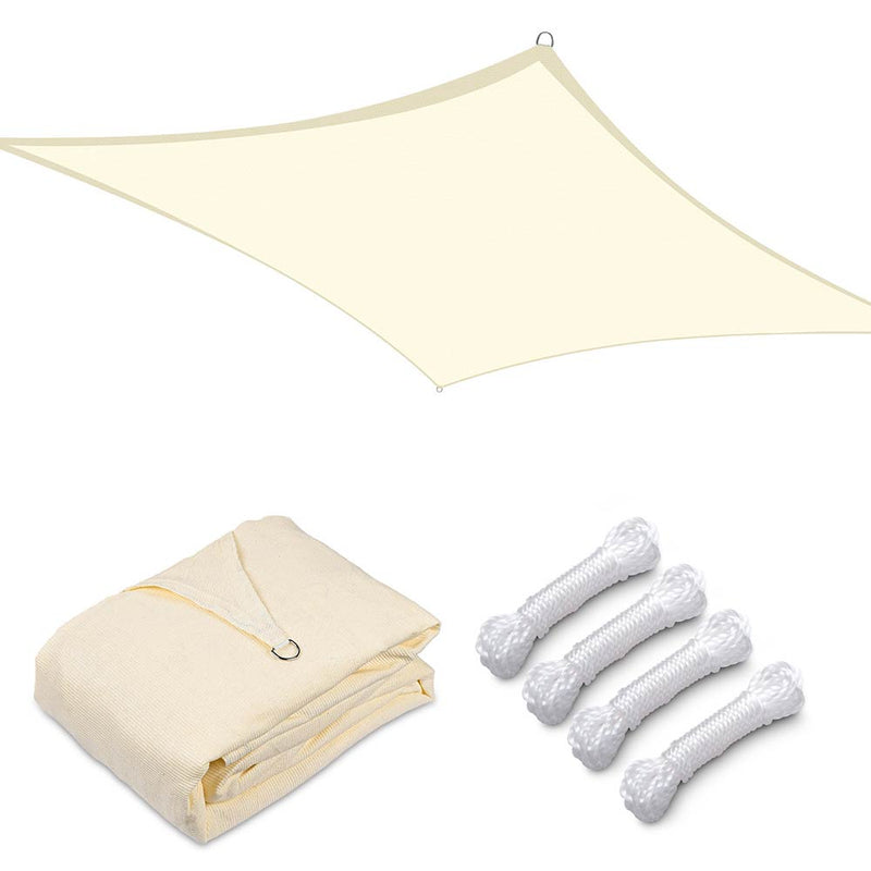TheDisplayOutlet Square Sun Sail Patio Deck Shade Sail 18x18, Off White Image