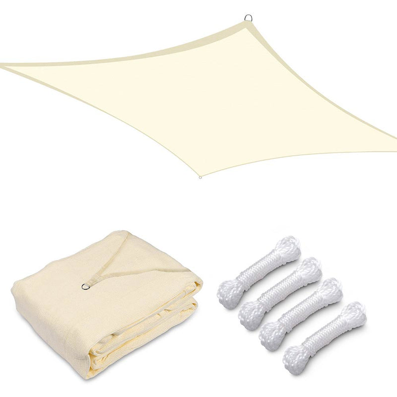 TheDisplayOutlet Square Sun Sail Patio Deck Shade Sail 12x12, Off White Image
