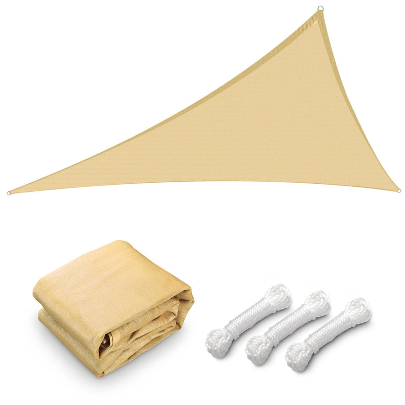 TheDisplayOutlet Triangle Shade Sail Patio Shade 28x28x28, Beige Image