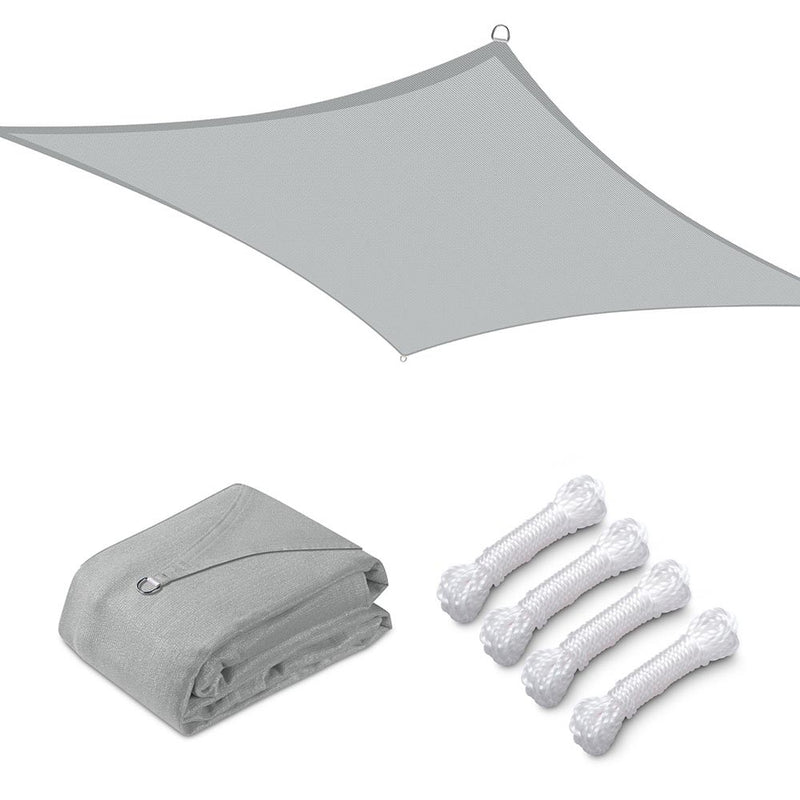 TheDisplayOutlet Square Sun Sail Patio Deck Shade Sail 10x10, Gray Image