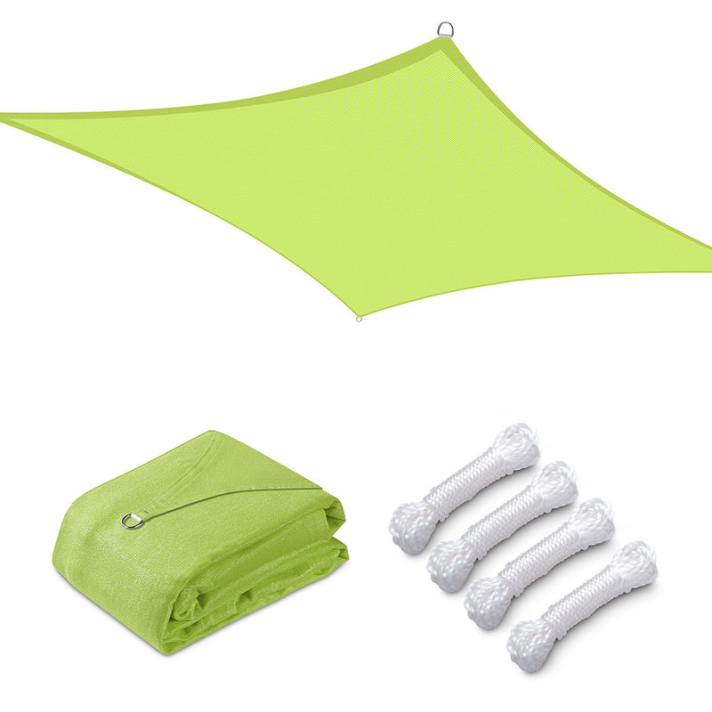 TheDisplayOutlet Square Sun Sail Patio Deck Shade Sail 10x10, Green Glow Image