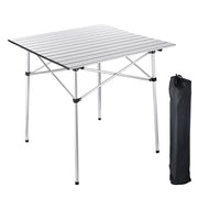 Folding Camping Table Roll Up Aluminum 27"x28"