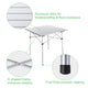 Folding Camping Table Roll Up Aluminum 27"x28"