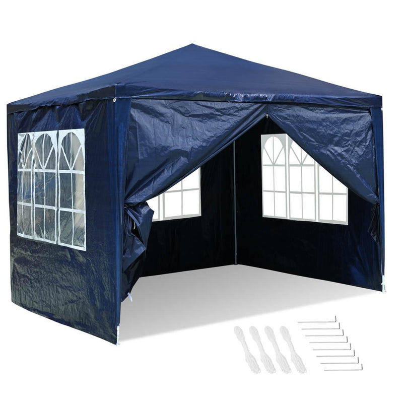 TheDisplayOutlet 10x10 Outdoor Party Tent with Sides, Blue Image