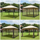 Pop Up Gazebo with Netting 11x11 ft