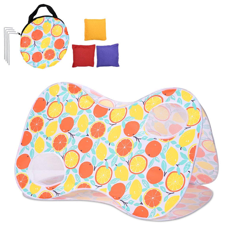 TheDisplayOutlet Fabric Bean Bag Toss Billboard (2 Holes) for Tradeshow Image