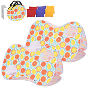TheDisplayOutlet Fabric Bean Bag Toss Billboard (2 Holes) for Tradeshow, Orange 2ct/pk Image