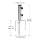 Metal Beach Umbrella Anchor Holds Poles D1 7/16"