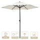 Patio Umbrella Tilt & Crank Lift Metal 7.5ft 6-Rib