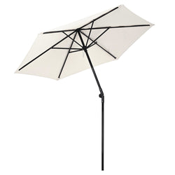 Patio Umbrella Tilt & Crank Lift Metal 7.5ft 6-Rib