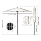 Patio Umbrella Tilt & Crank Lift Metal 7.5ft 6-Rib