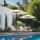 Patio Umbrella Tilt & Crank Lift Metal 7.5ft 6-Rib