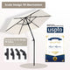 Patio Umbrella Tilt & Crank Lift Metal 7.5ft 6-Rib