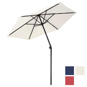 Patio Umbrella Tilt & Crank Lift Metal 7.5ft 6-Rib