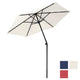 Patio Umbrella Tilt & Crank Lift Metal 7.5ft 6-Rib