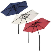 Patio Umbrella Tilt & Crank Lift Metal 7.5ft 6-Rib