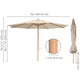 Patio Umbrella Wooden 13ft 8-Rib