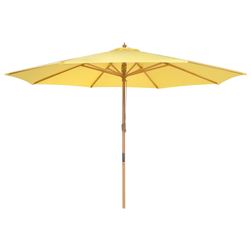 TheDisplayOutlet Patio Umbrella Wooden 13ft 8-Rib, Naples FL Yellow Image