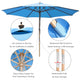 Patio Umbrella Wooden 13ft 8-Rib with Weighted Base