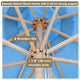 Patio Umbrella Wooden 13ft 8-Rib with Weighted Base