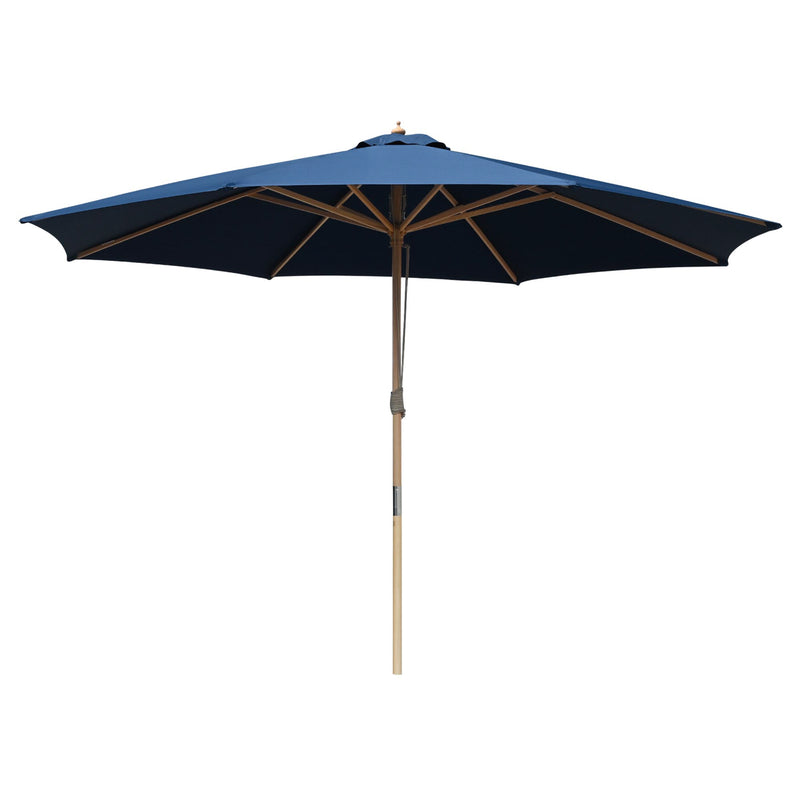 TheDisplayOutlet Patio Umbrella Wooden 13ft 8-Rib, Navy Image