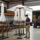 TheDisplayOutlet Commercial Wooden Market Umbrella 7ft 6-Rib for Bistro/Events Image