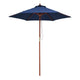 TheDisplayOutlet Commercial Wooden Market Umbrella 7ft 6-Rib for Bistro/Events, Navy Image