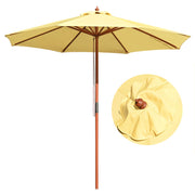 Patio Umbrella Wooden 9ft 8-Rib