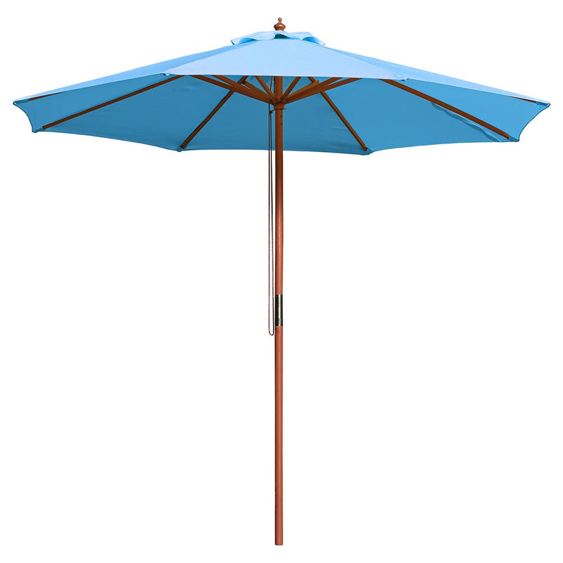 Patio Umbrella Wooden 9ft 8-Rib