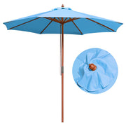 Patio Umbrella Wooden 9ft 8-Rib